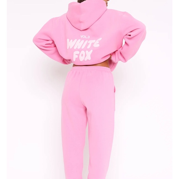 White fox  Pink Sweatpants Bubblegum brand new - Picture 3 of 3